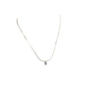 Faux Diamond Pendant Necklace Vintage 92394